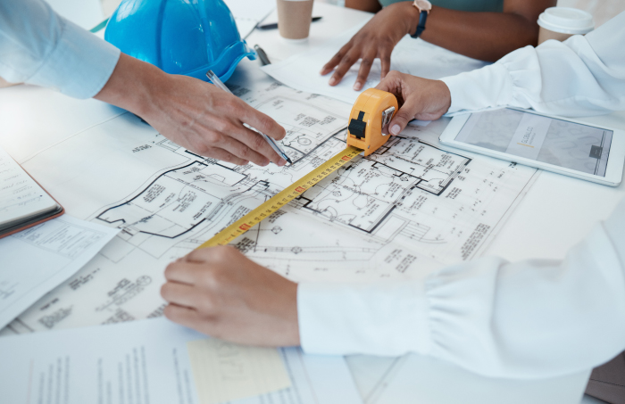 מדידות פנים - תמונת רקע - פלס מדידות